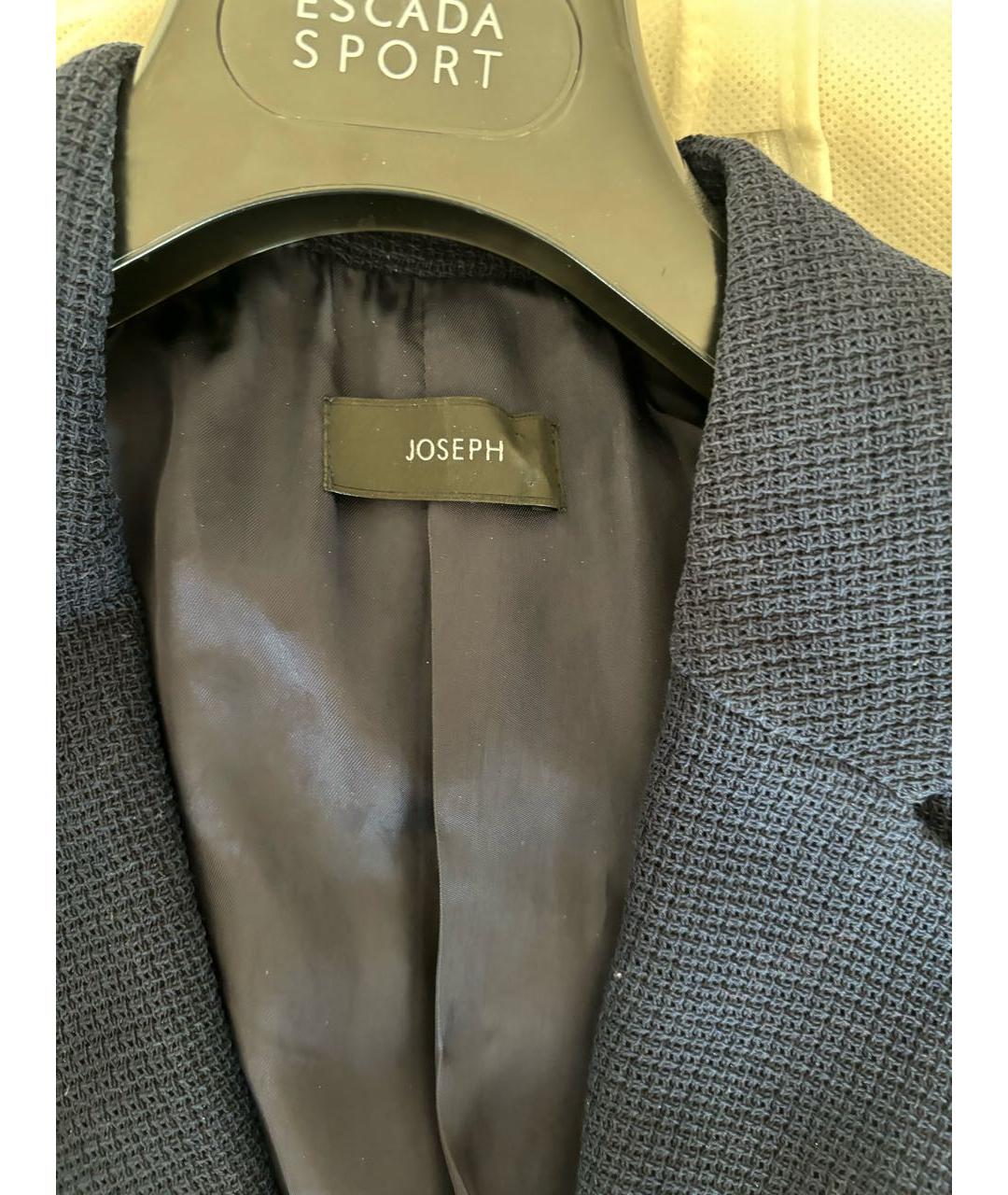 JOSEPH Темно-синий хлопковый жакет/пиджак, фото 3