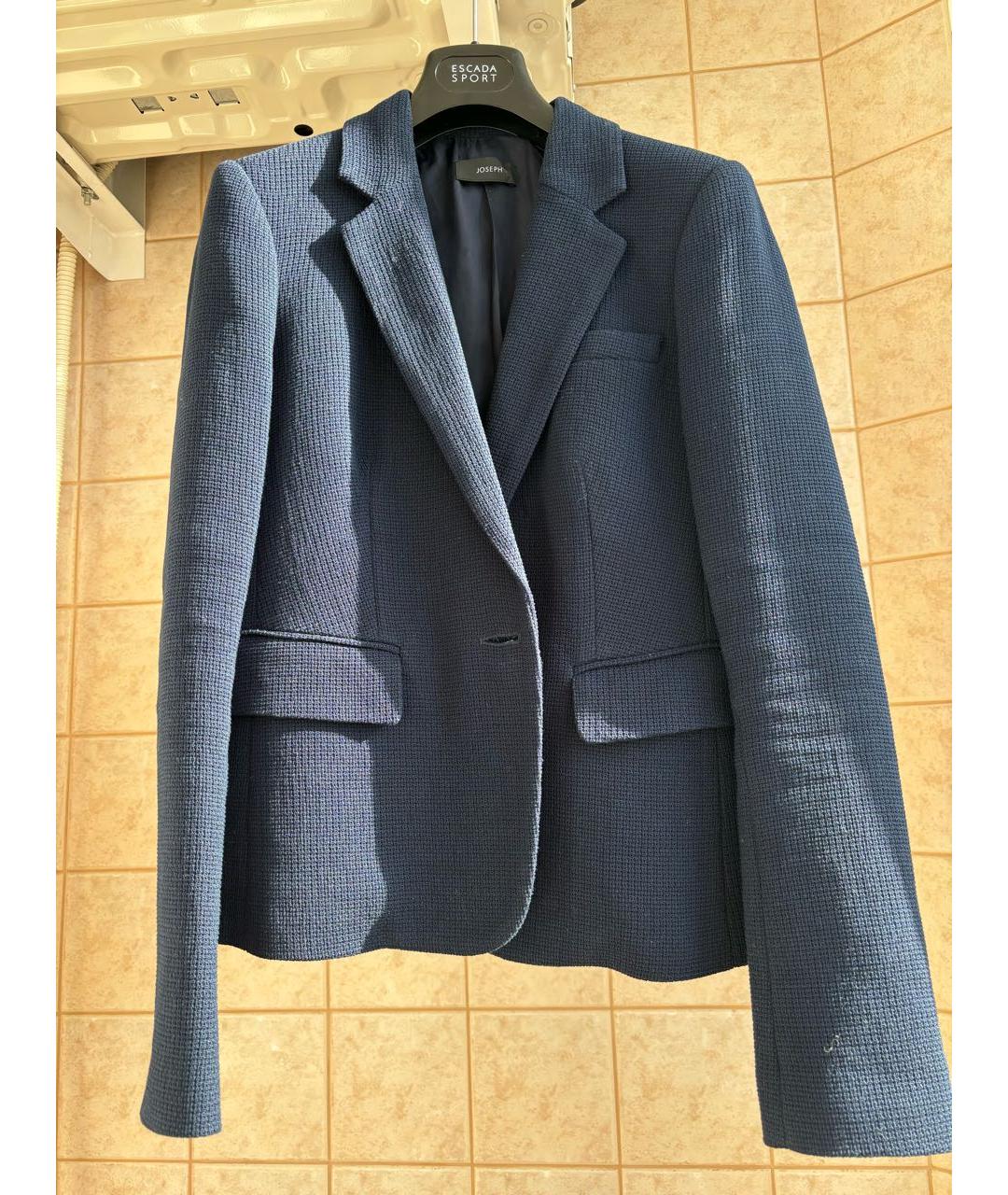 JOSEPH Темно-синий хлопковый жакет/пиджак, фото 2