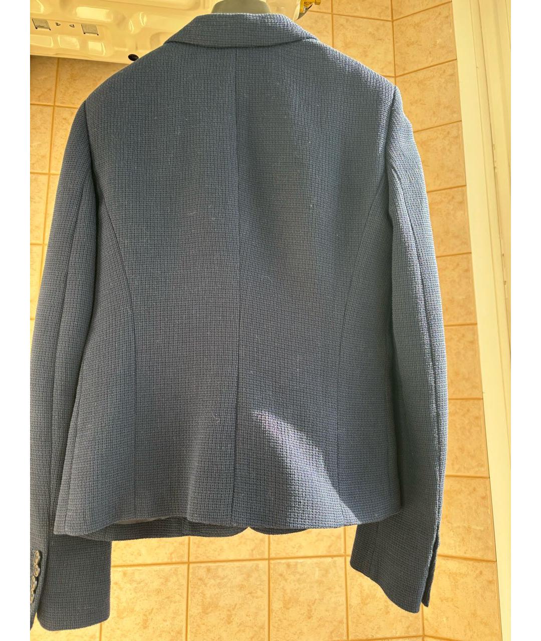 JOSEPH Темно-синий хлопковый жакет/пиджак, фото 4