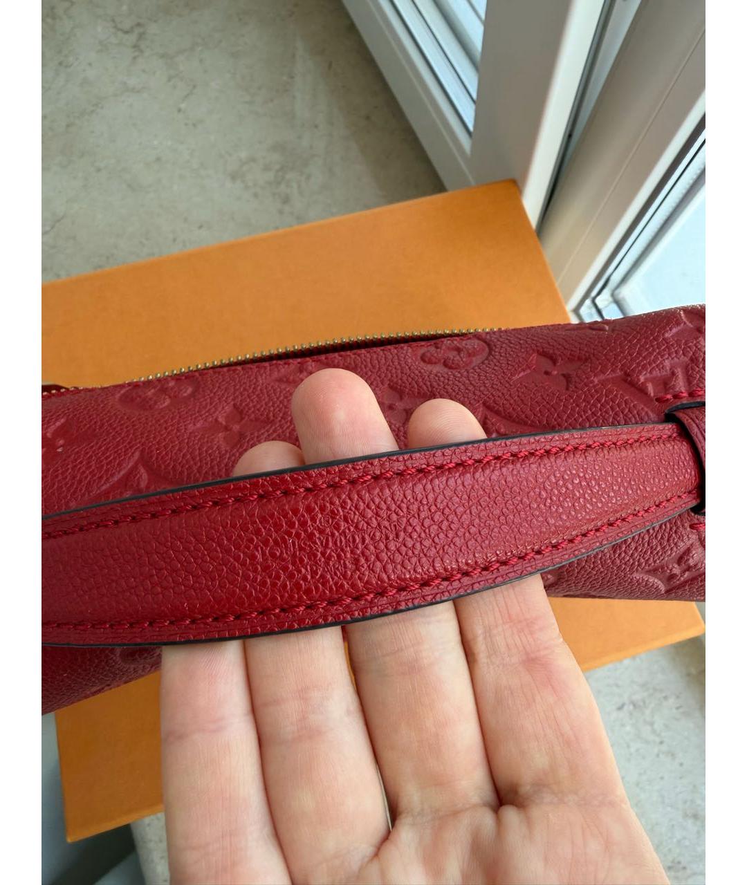 LOUIS VUITTON Красная кожаная сумка на плечо, фото 3