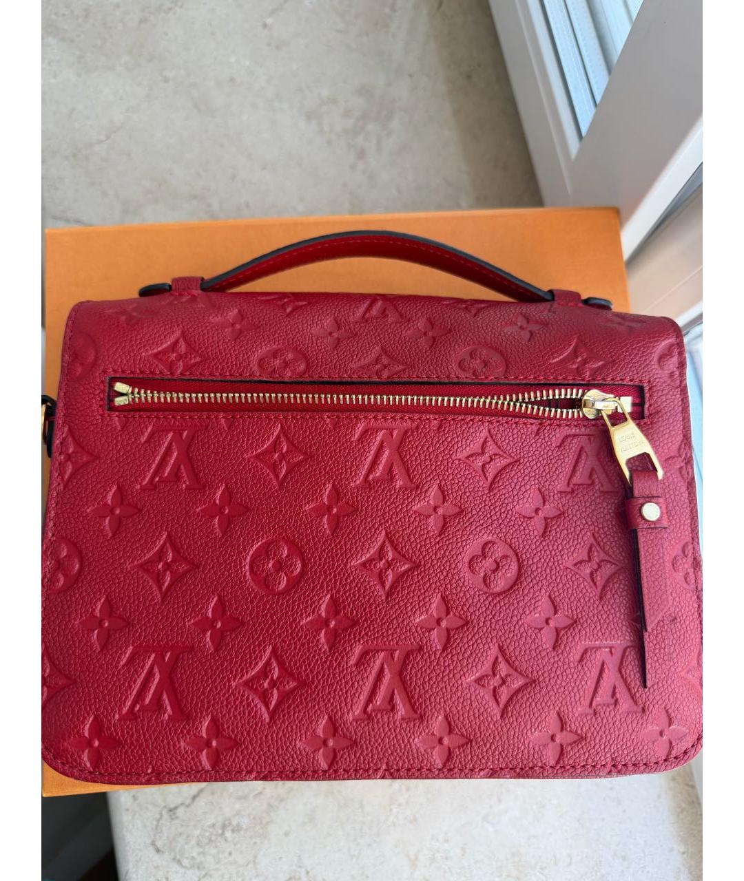 LOUIS VUITTON Красная кожаная сумка на плечо, фото 2