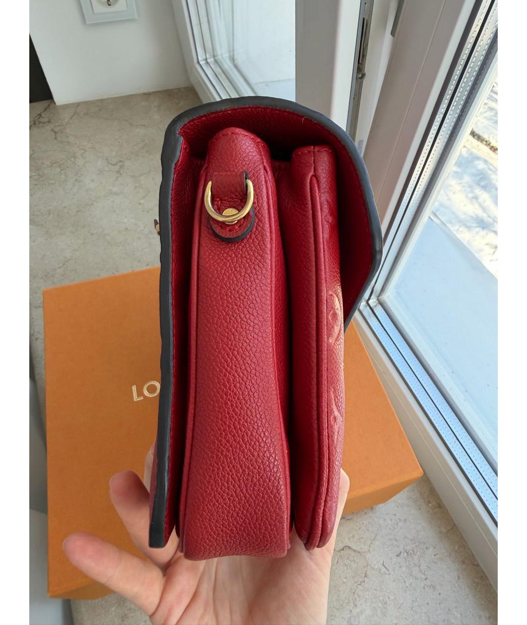 LOUIS VUITTON Красная кожаная сумка на плечо, фото 6