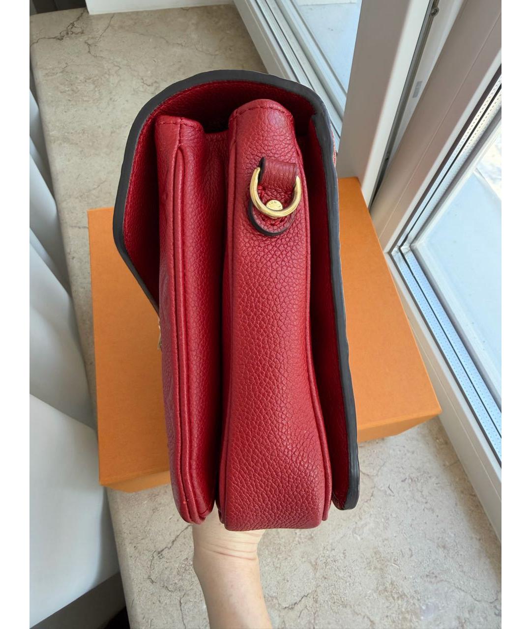 LOUIS VUITTON Красная кожаная сумка на плечо, фото 7