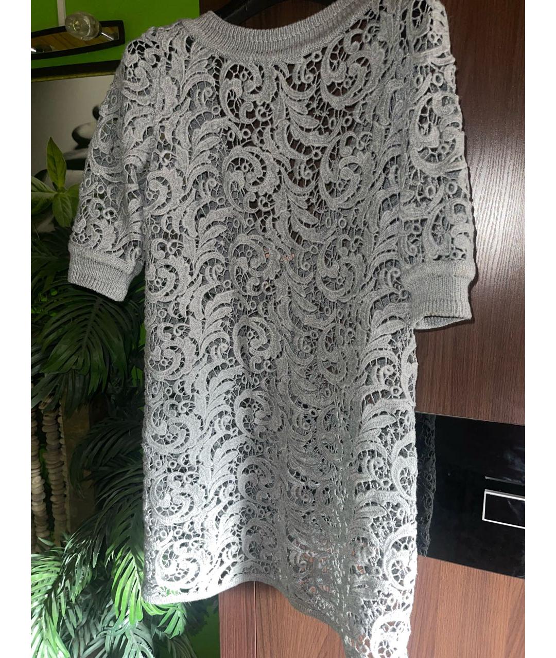 ERMANNO SCERVINO Антрацитовое шерстяное платье, фото 4