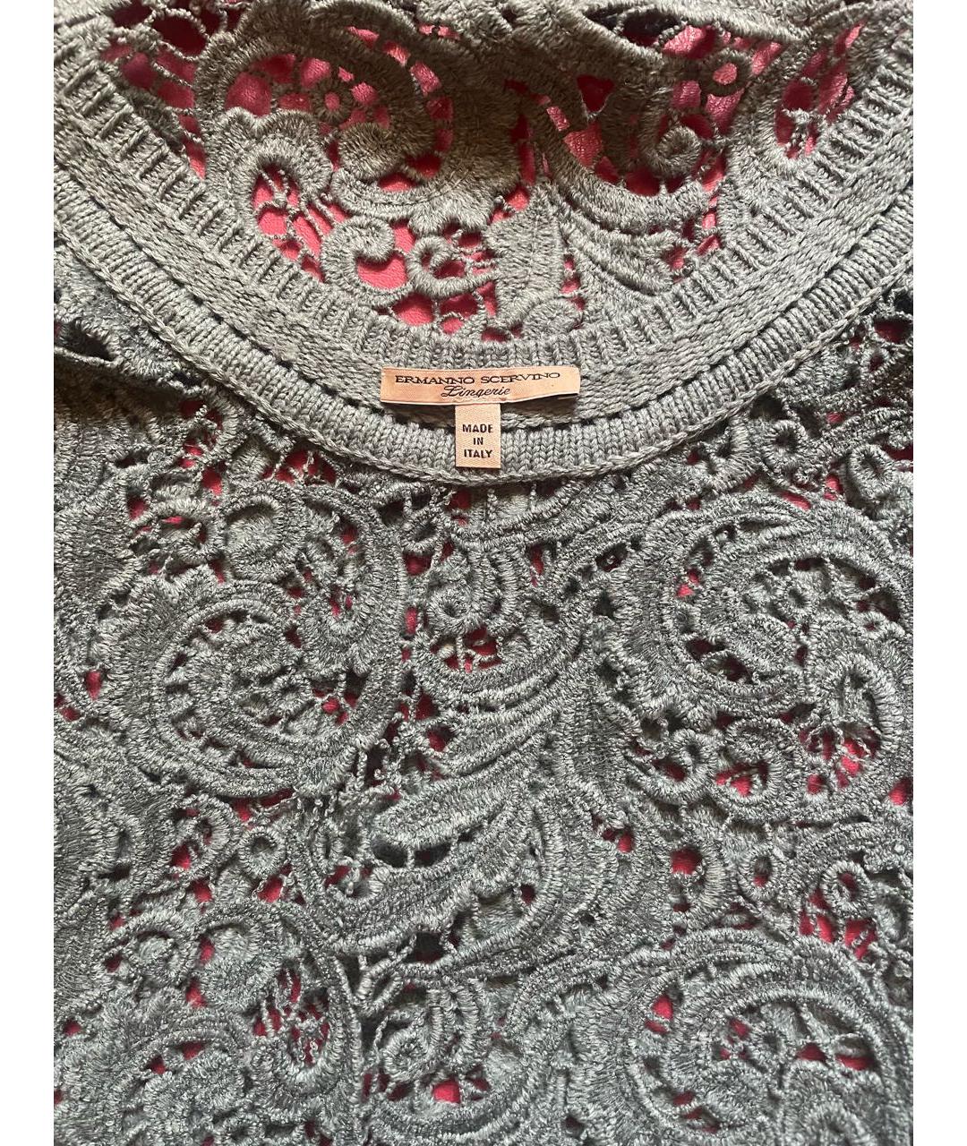 ERMANNO SCERVINO Антрацитовое шерстяное платье, фото 3