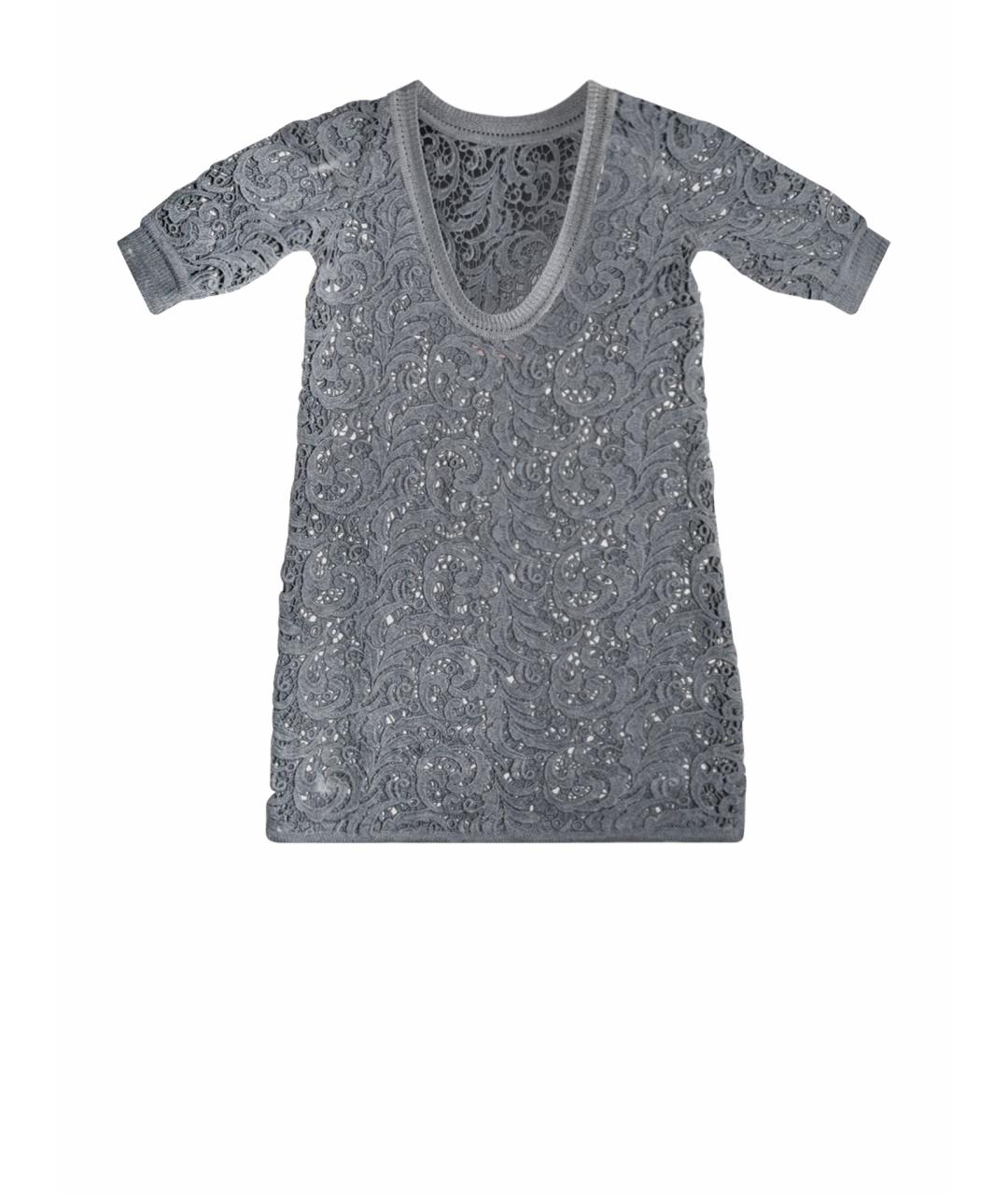 ERMANNO SCERVINO Антрацитовое шерстяное платье, фото 1