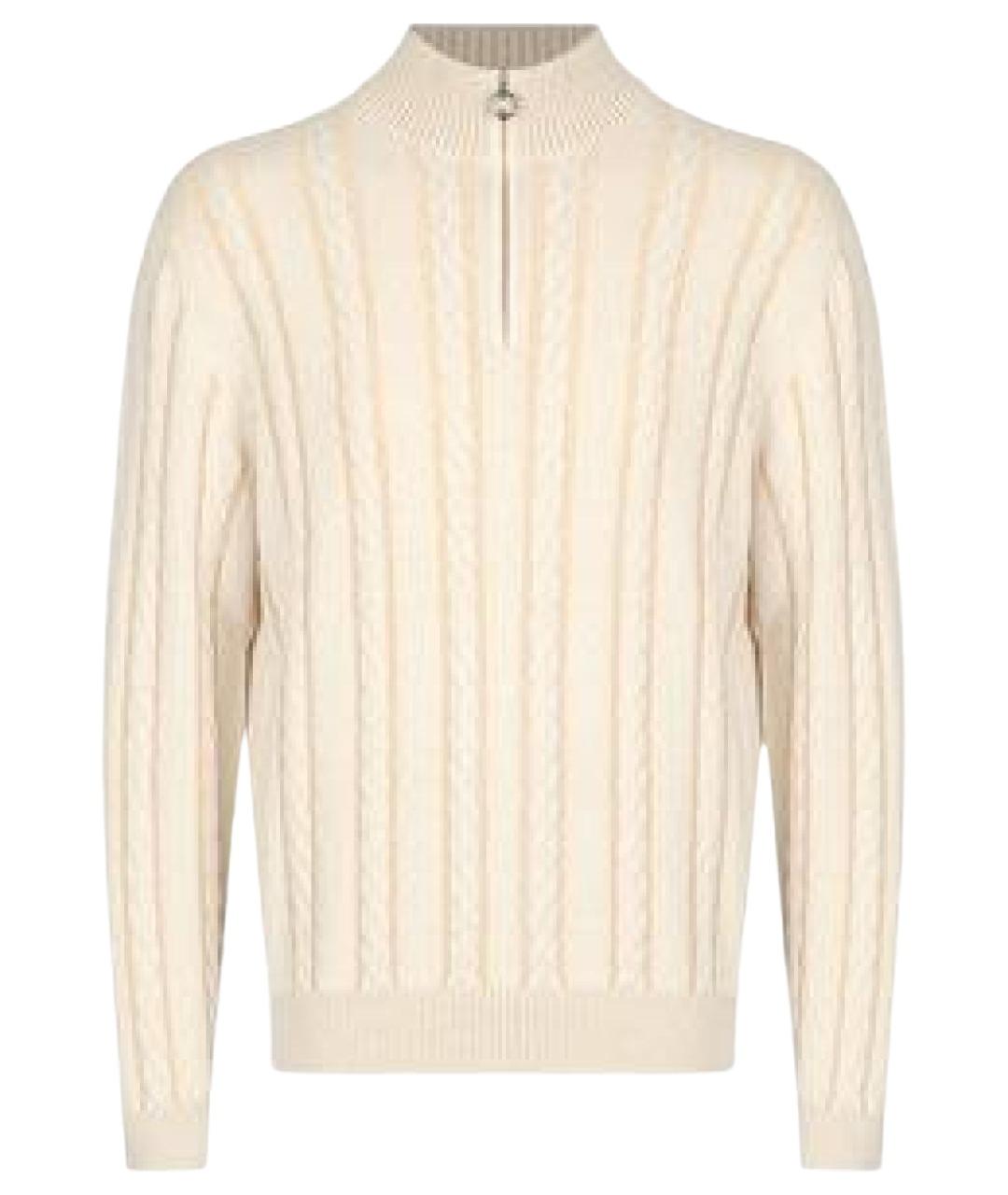 STEFANO RICCI Бежевый кашемировый джемпер / свитер, фото 7