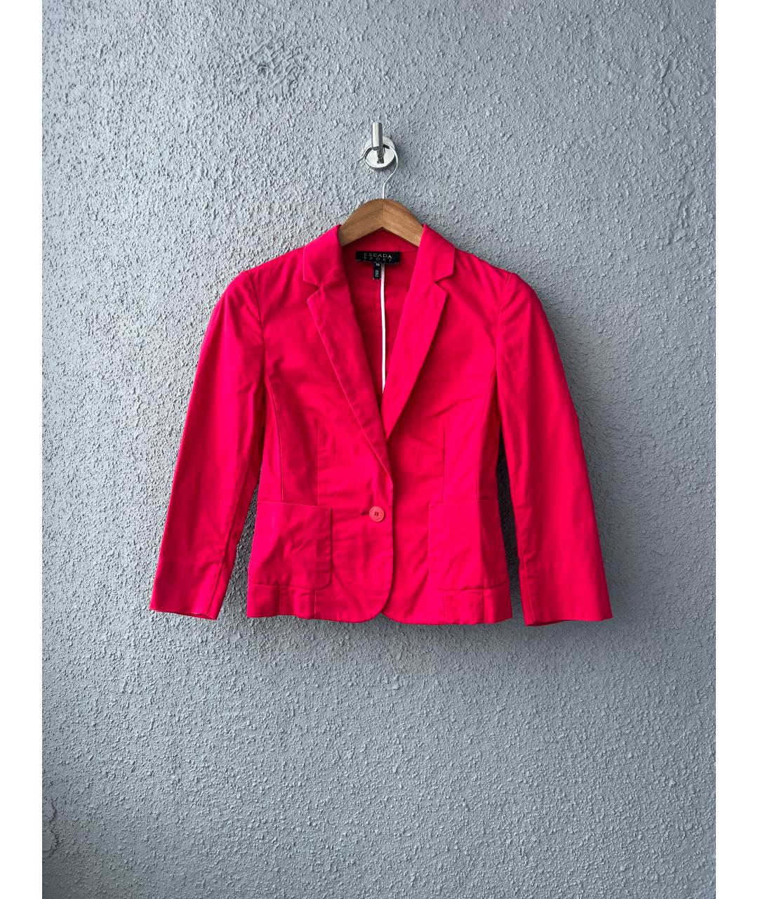 ESCADA Фуксия хлопковый жакет/пиджак, фото 5