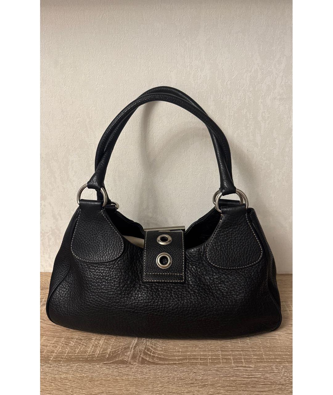 PRADA Черная кожаная сумка через плечо, фото 2