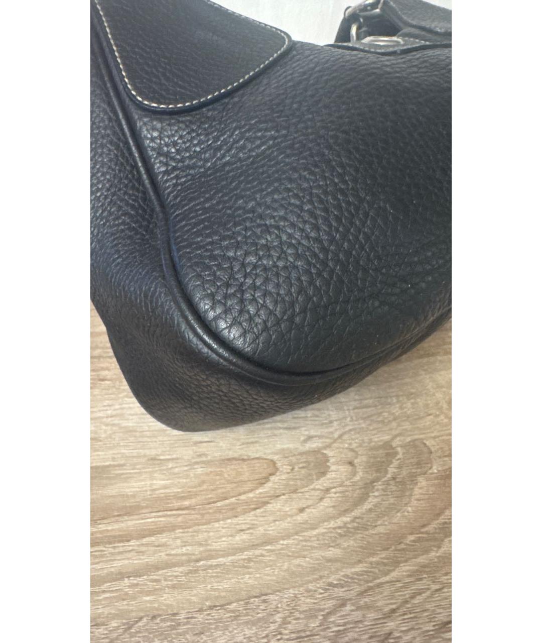 PRADA Черная кожаная сумка через плечо, фото 5