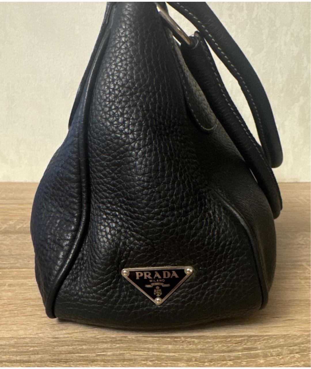 PRADA Черная кожаная сумка через плечо, фото 8