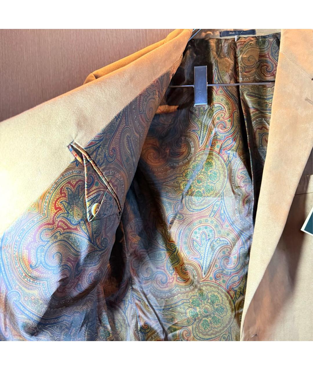 RALPH LAUREN Бежевый полиэстеровый пиджак, фото 7