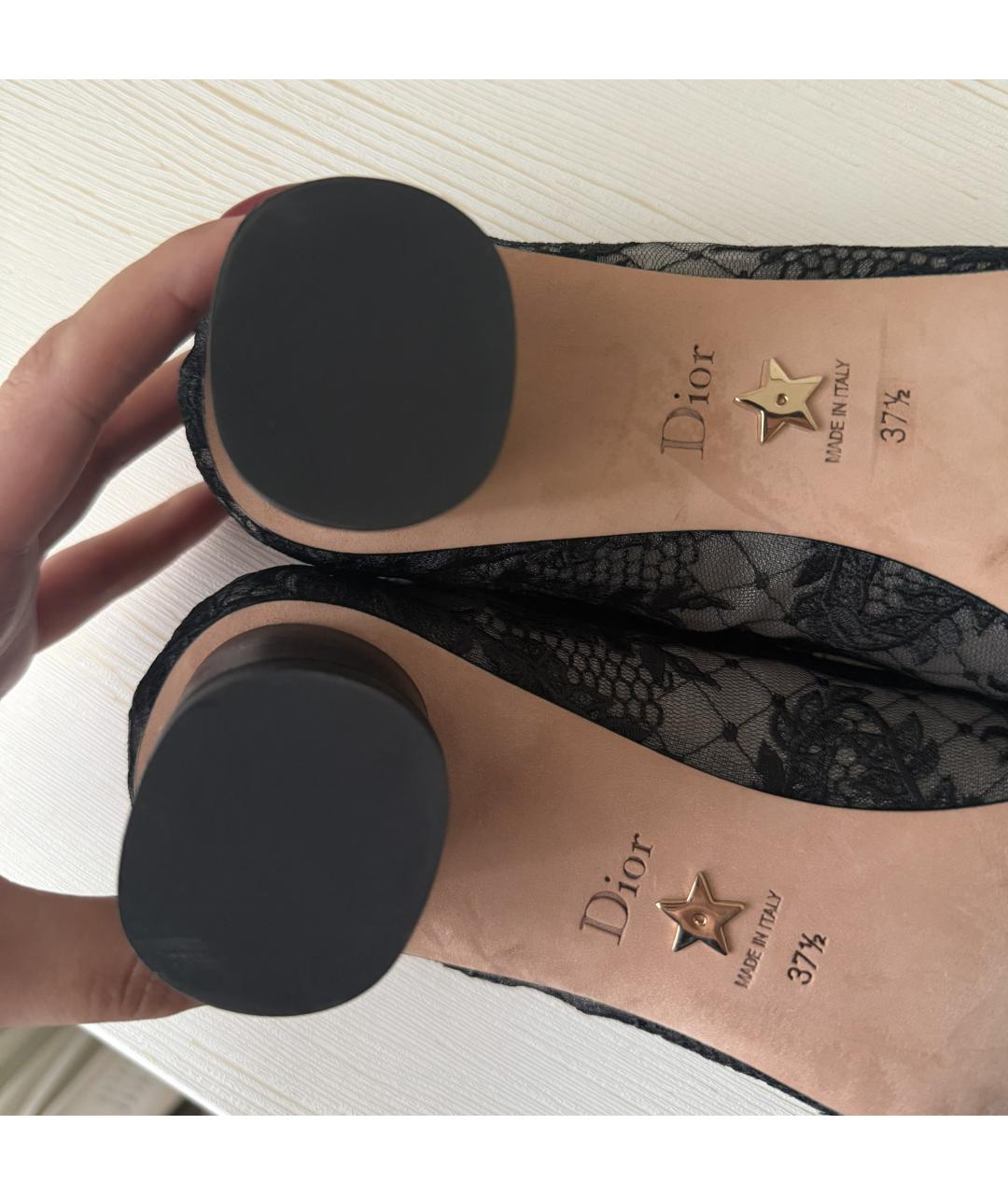 CHRISTIAN DIOR Черные кожаные туфли, фото 7