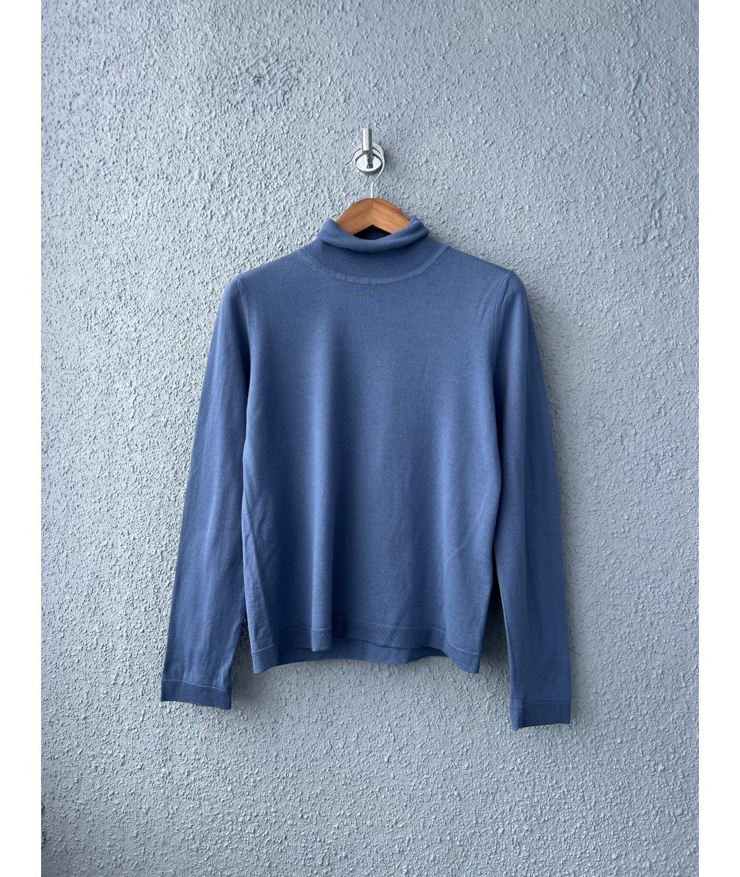 MAX MARA Голубой шерстяной джемпер / свитер, фото 7