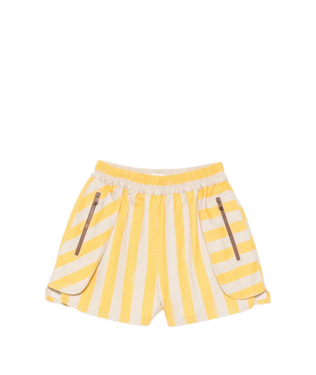 FENDI Желтые хлопковые шорты, фото 1