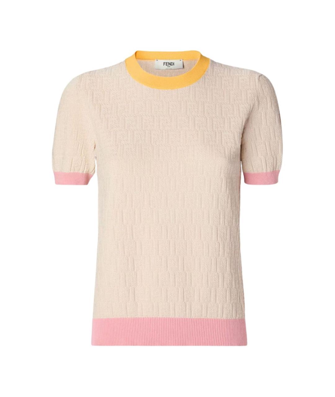 FENDI Розовый хлопковый джемпер / свитер, фото 1