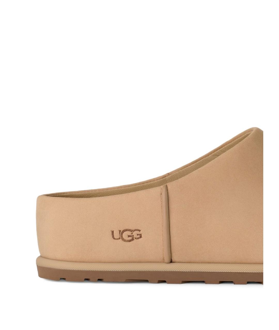 UGG AUSTRALIA Горчичные кожаные ботинки, фото 2