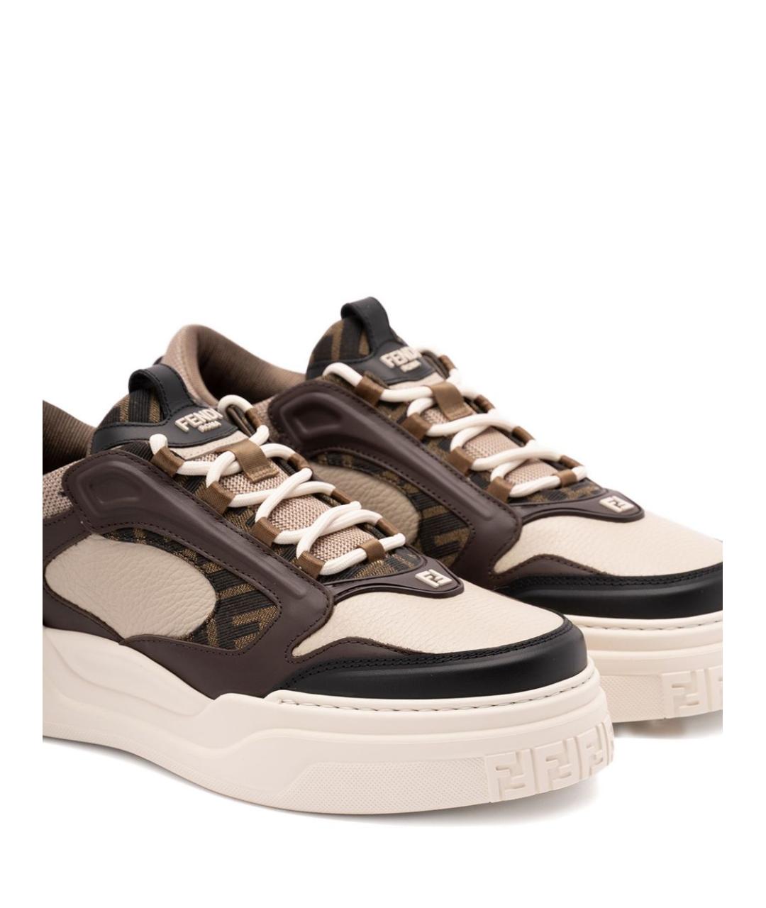 FENDI Мульти кожаные низкие кроссовки / кеды, фото 4