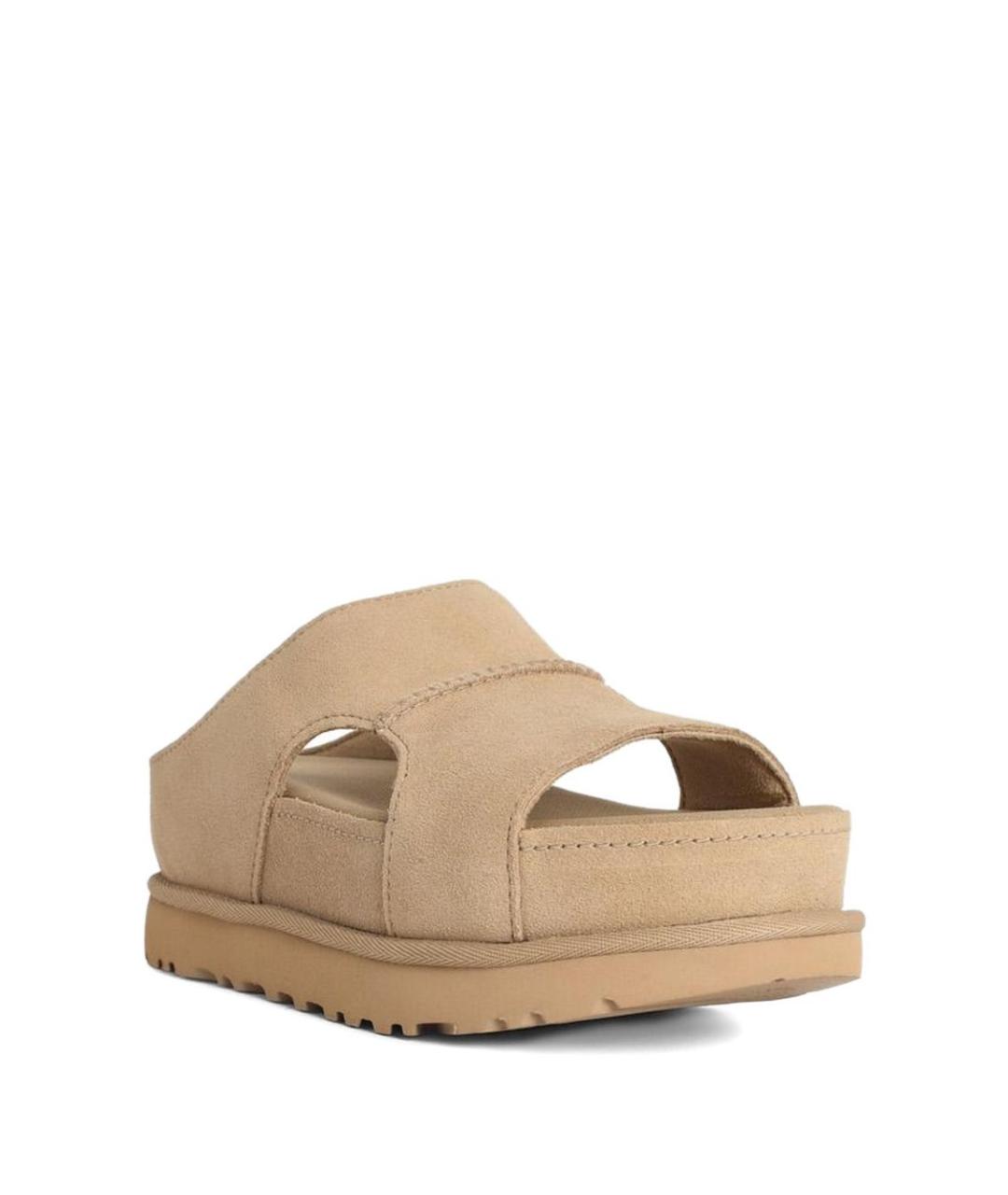 UGG AUSTRALIA Бежевые замшевые мюли, фото 3