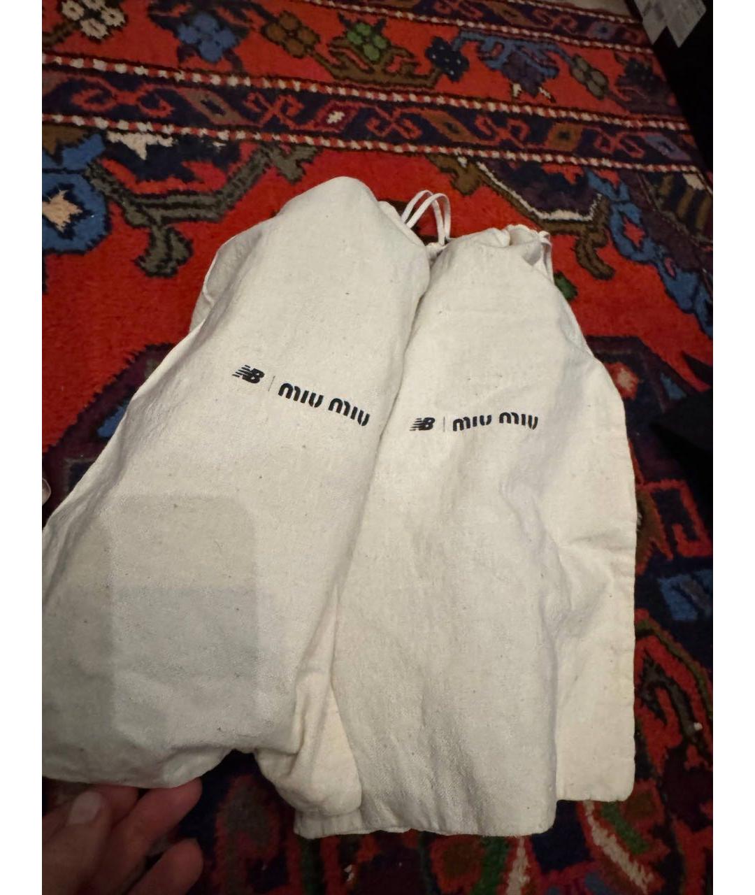 MIU MIU Бежевые кроссовки, фото 5