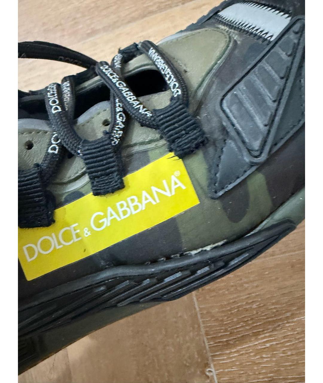 DOLCE&GABBANA Черные резиновые низкие кроссовки / кеды, фото 8