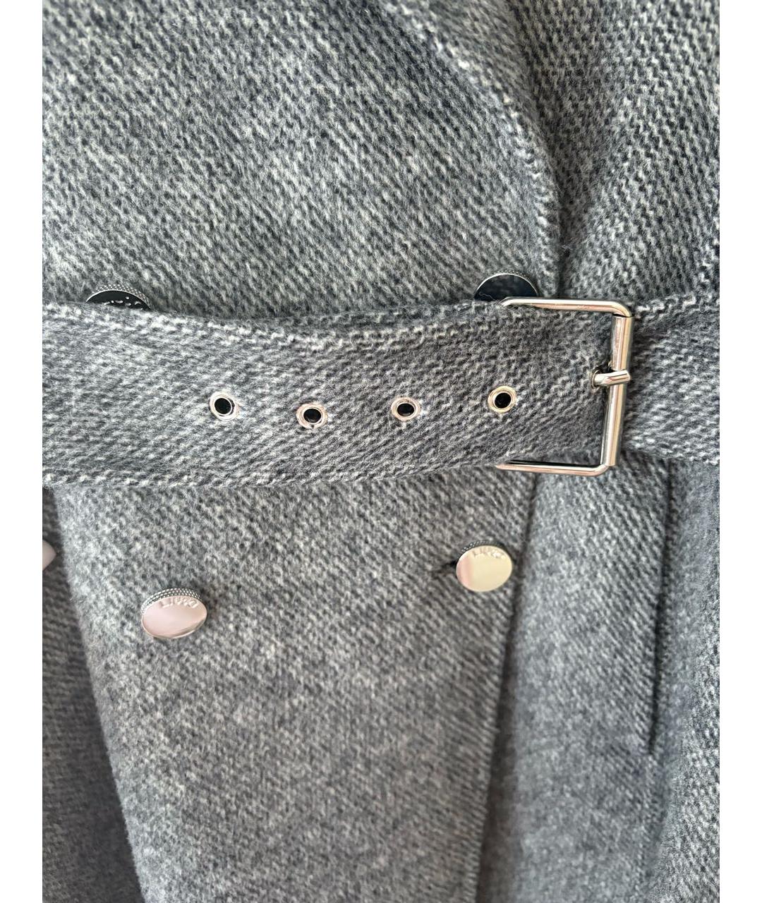 LIU JO Серое шерстяное пальто, фото 4