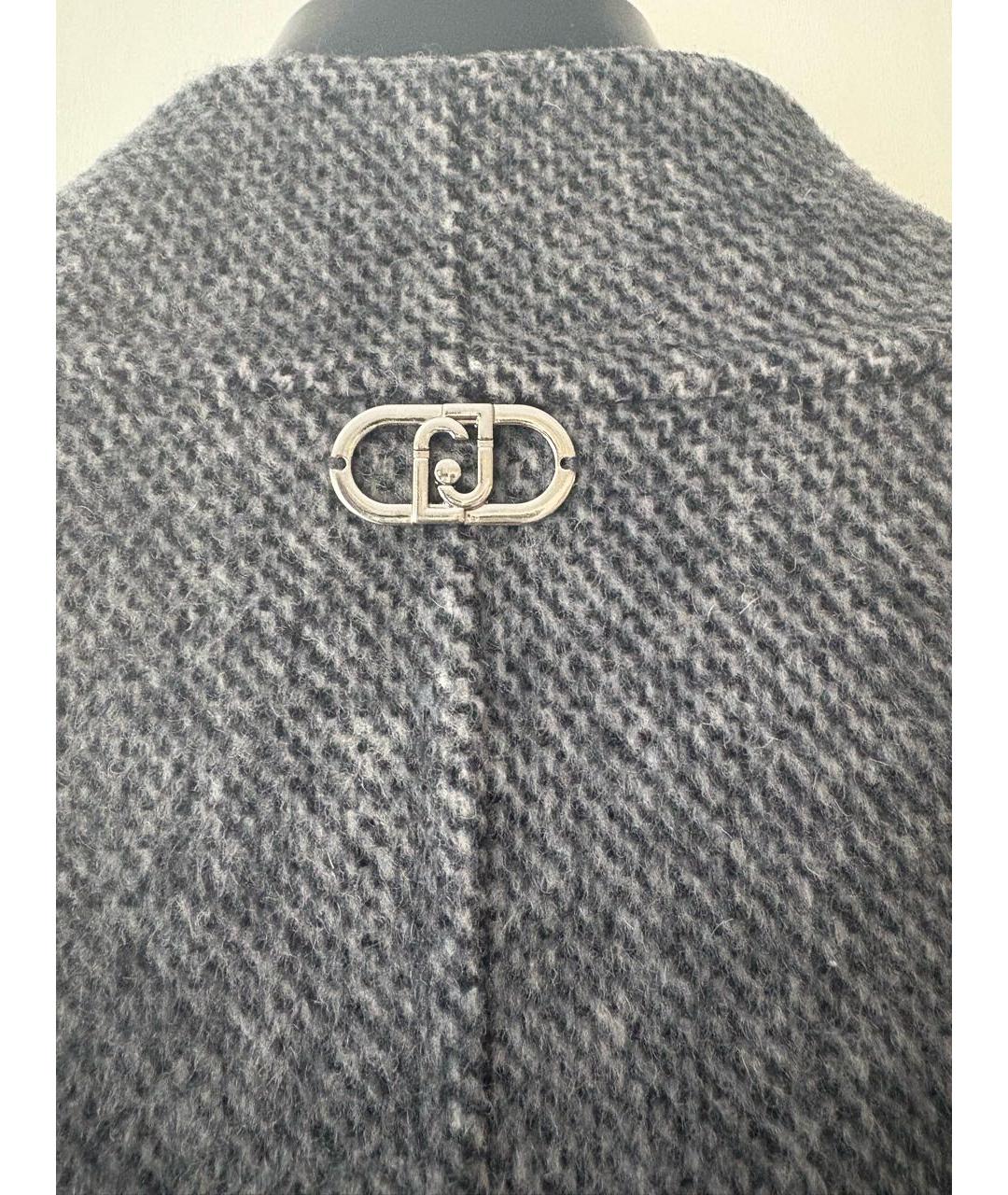 LIU JO Серое шерстяное пальто, фото 5