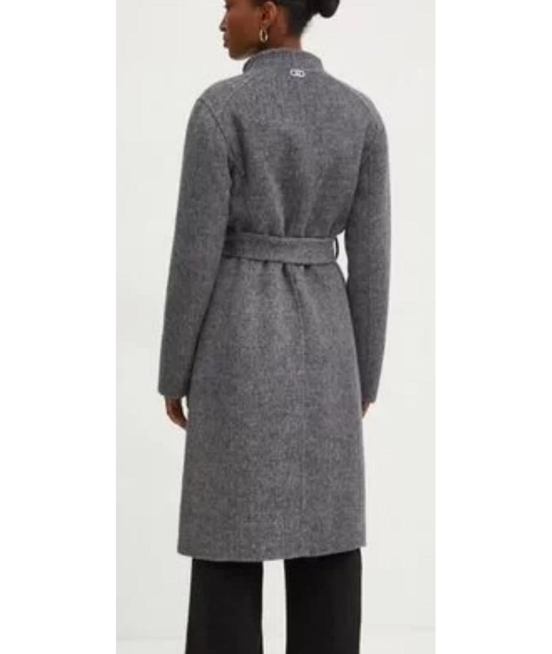 LIU JO Серое шерстяное пальто, фото 7