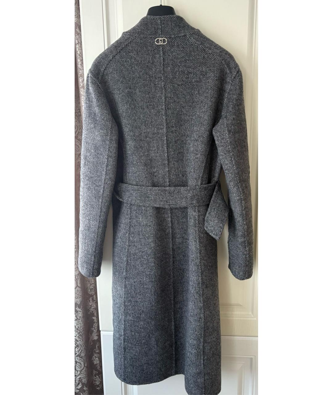 LIU JO Серое шерстяное пальто, фото 2