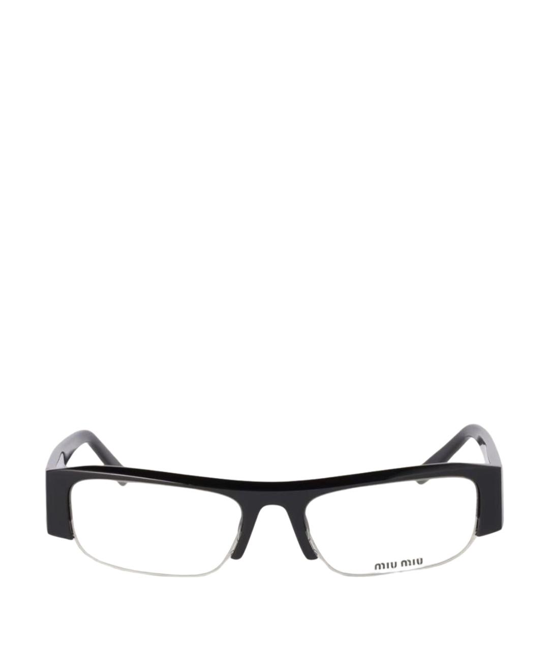 MIU MIU Черные металлические солнцезащитные очки, фото 1