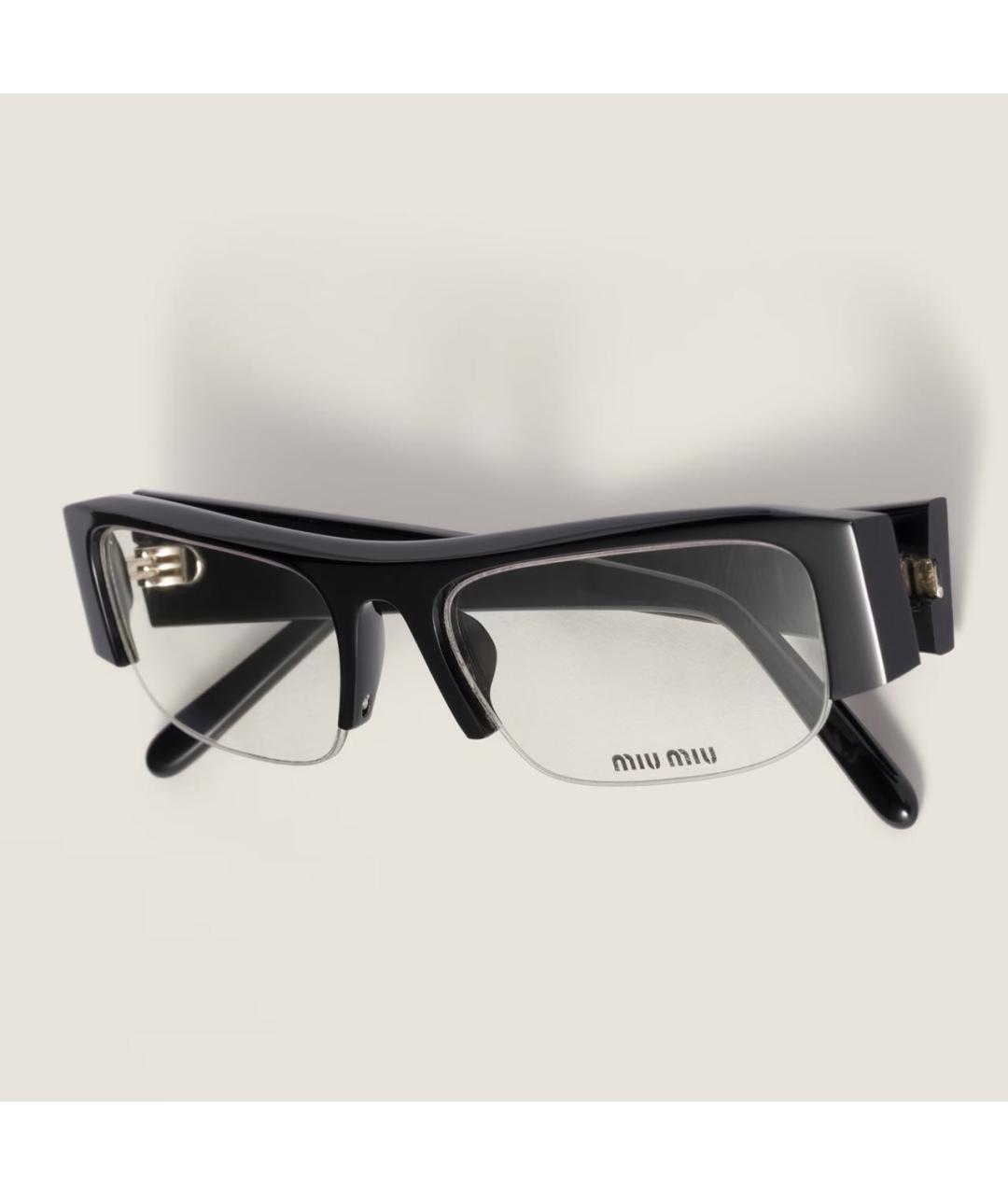 MIU MIU Черные металлические солнцезащитные очки, фото 3