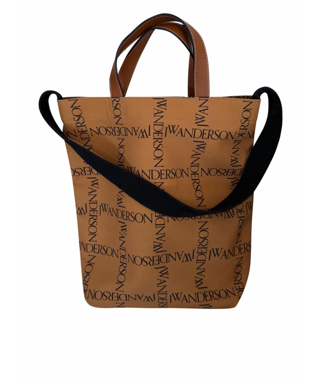 J.W.ANDERSON Коричневая тканевая сумка тоут, фото 1