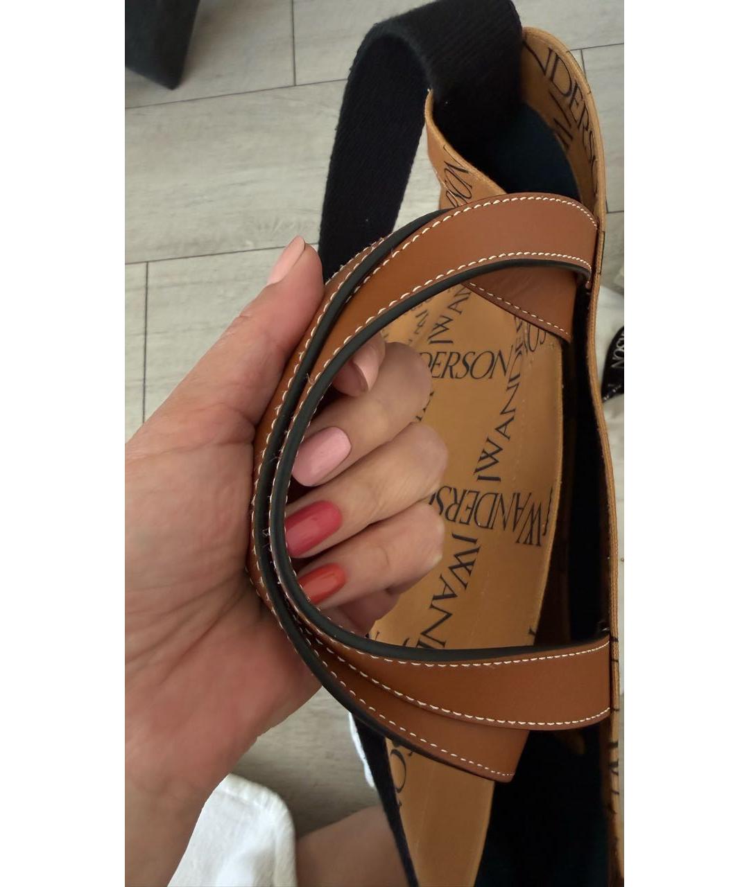 J.W.ANDERSON Коричневая тканевая сумка тоут, фото 4