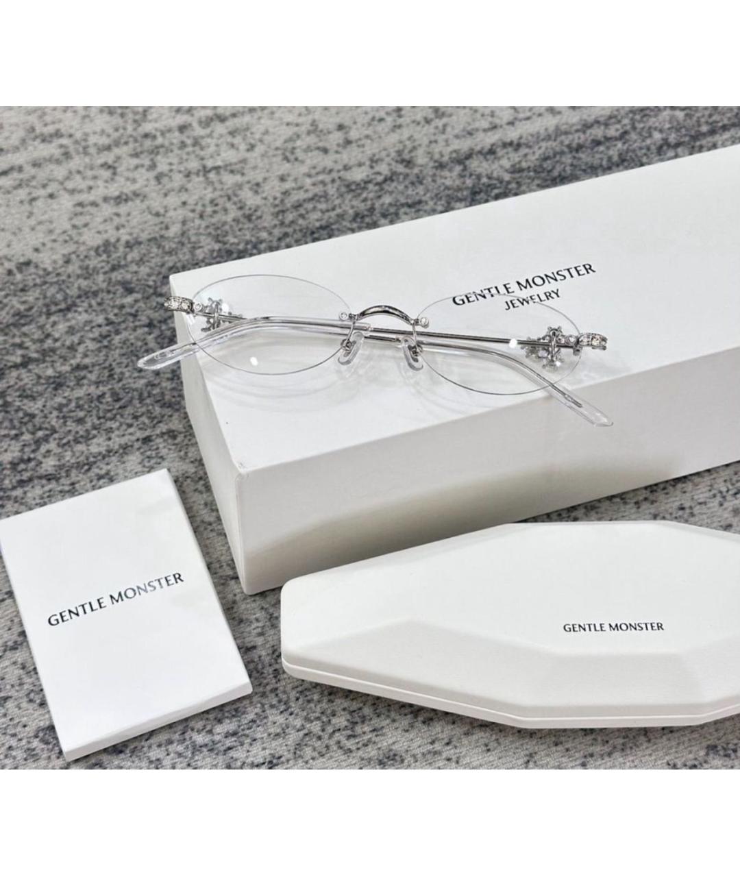 GENTLE MONSTER Серебряные металлические солнцезащитные очки, фото 5