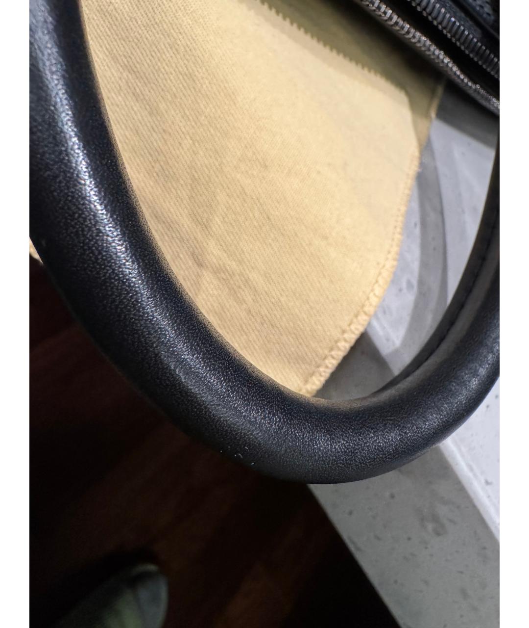 LOUIS VUITTON Черный кожаный портфель, фото 6