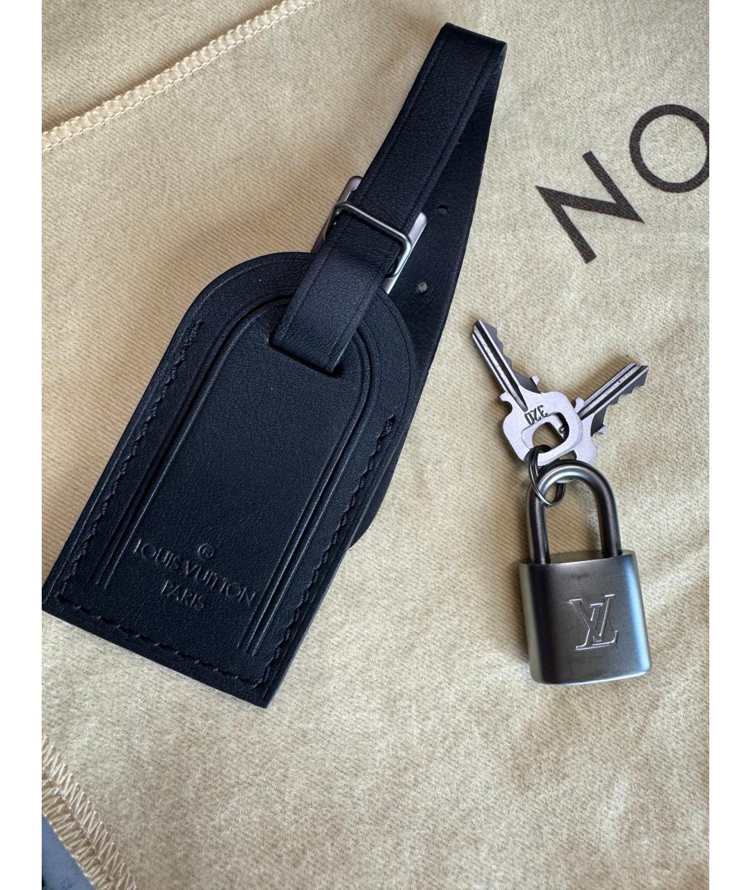 LOUIS VUITTON Черный кожаный портфель, фото 2