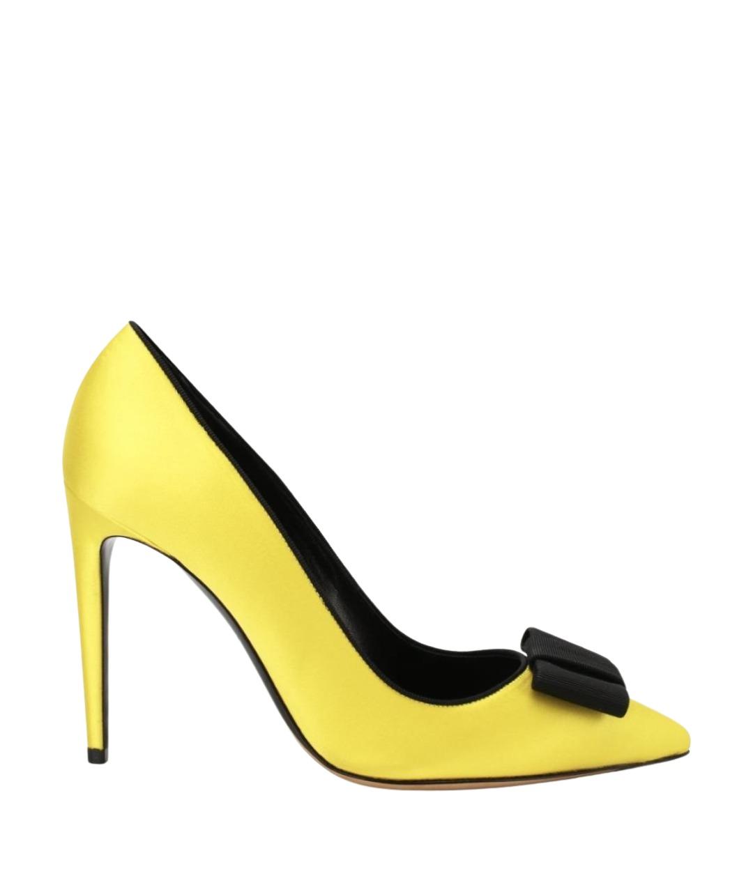 RALPH LAUREN Желтые текстильные туфли, фото 1