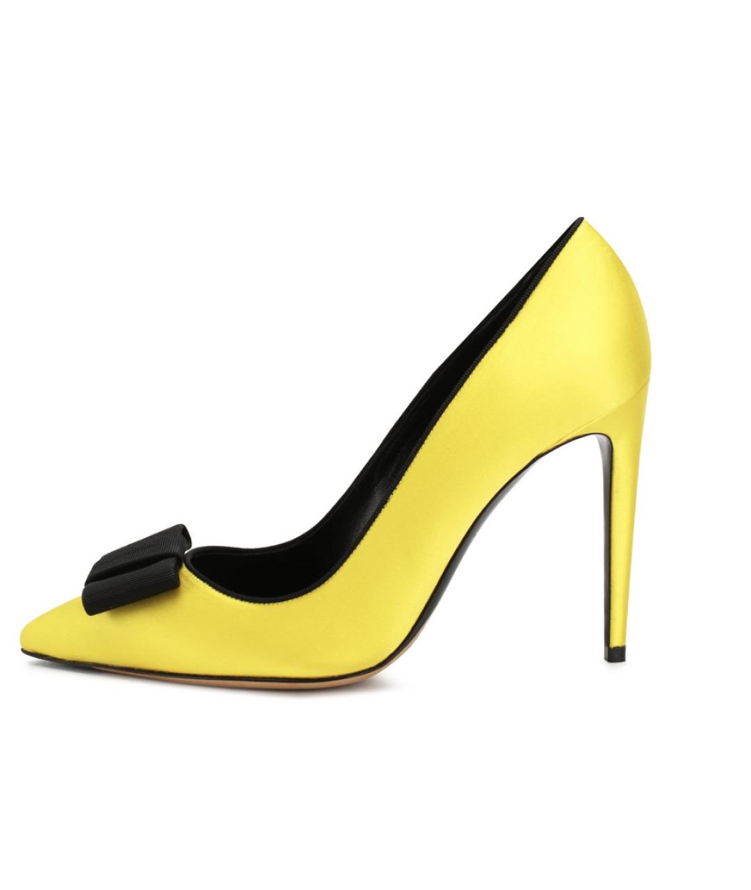 RALPH LAUREN Желтые текстильные туфли, фото 8