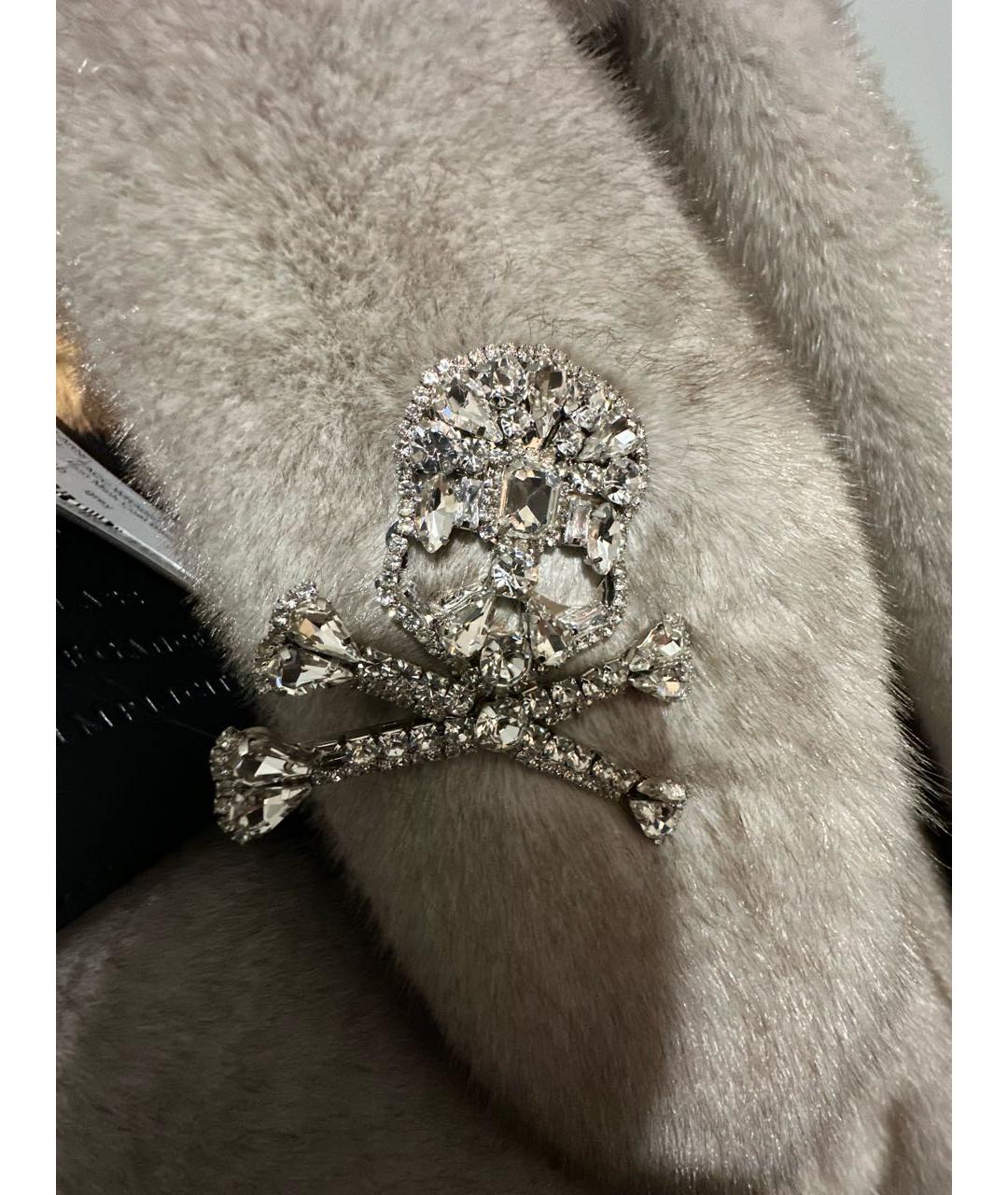 PHILIPP PLEIN Серая меховая шуба, фото 4