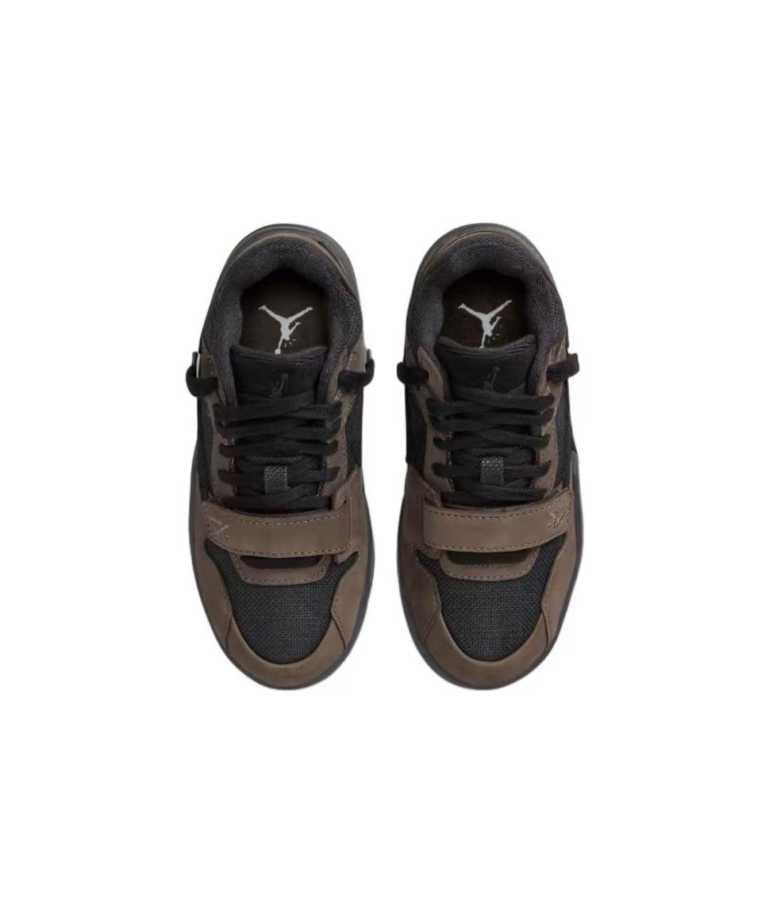 JORDAN Коричневые нубуковые кеды, фото 3