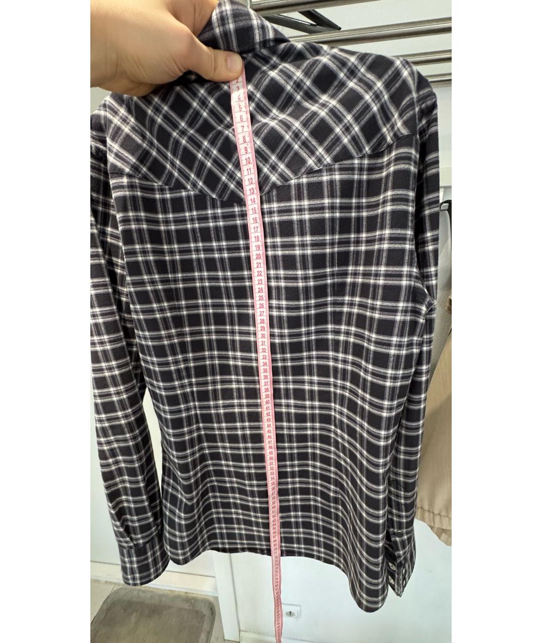 DOLCE&GABBANA Антрацитовая хлопковая кэжуал рубашка, фото 5