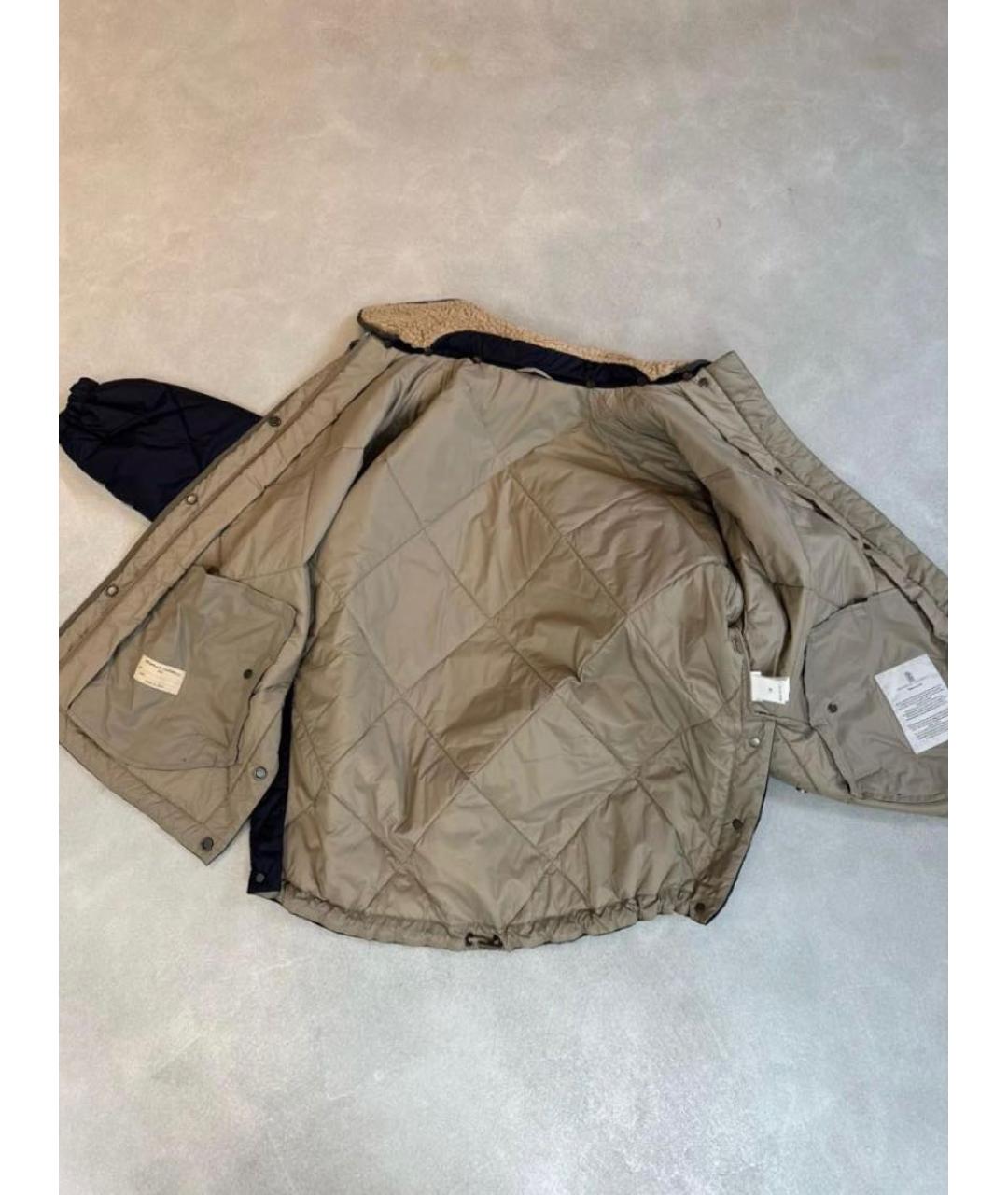 BRUNELLO CUCINELLI Темно-синяя полиэстеровая куртка, фото 7