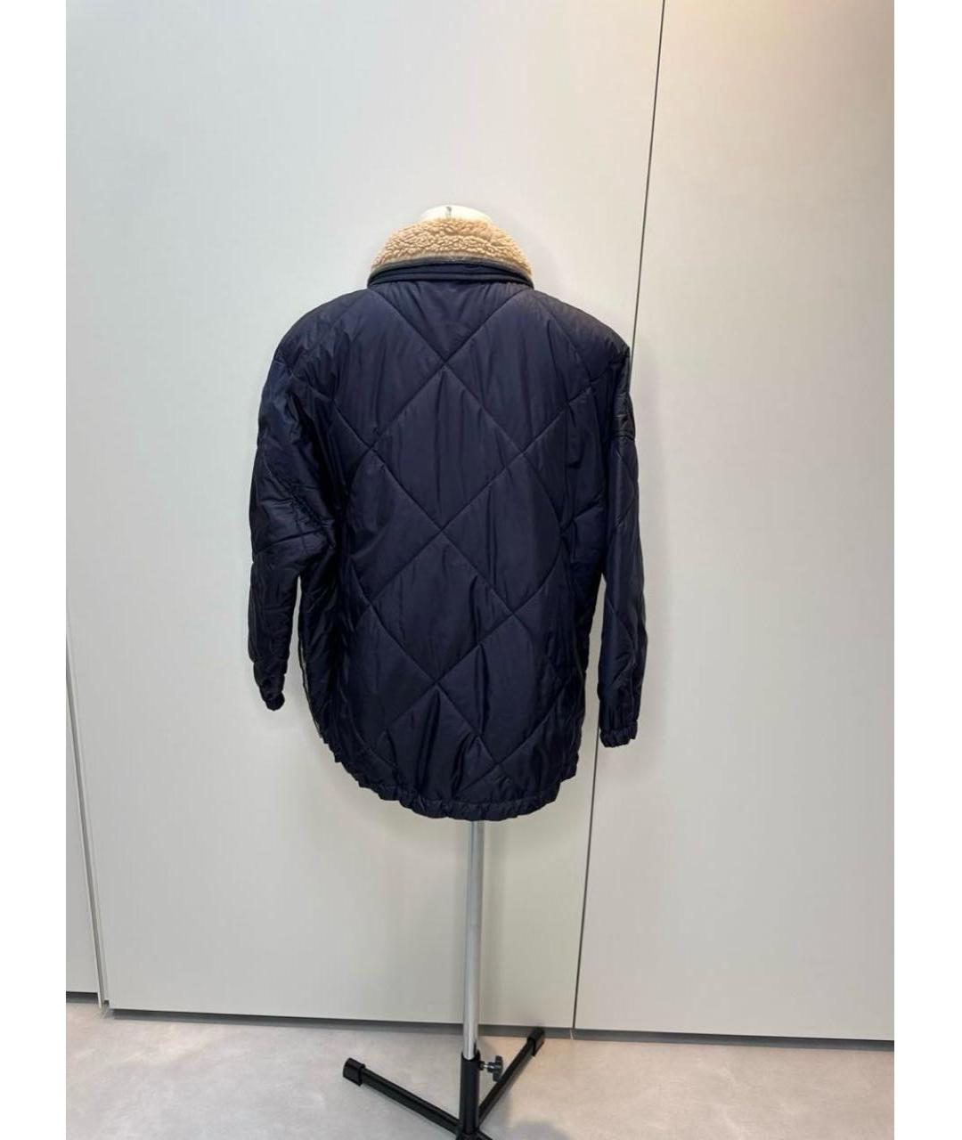 BRUNELLO CUCINELLI Темно-синяя полиэстеровая куртка, фото 2