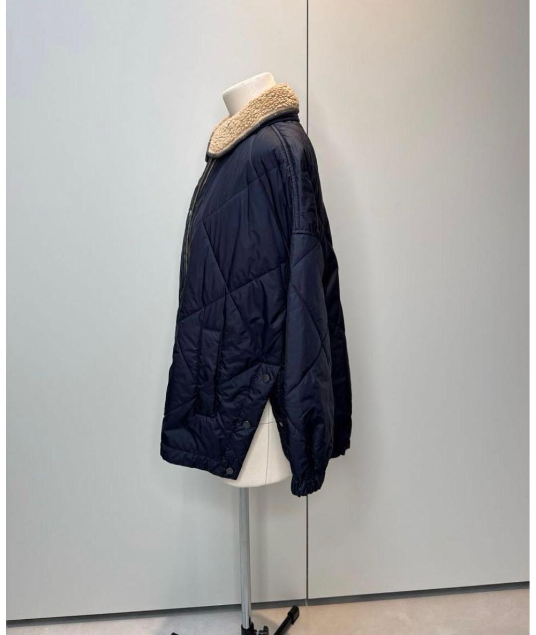 BRUNELLO CUCINELLI Темно-синяя полиэстеровая куртка, фото 4