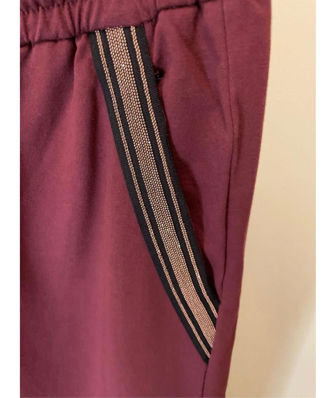 BRUNELLO CUCINELLI Бордовый хлопковый костюм с брюками, фото 6