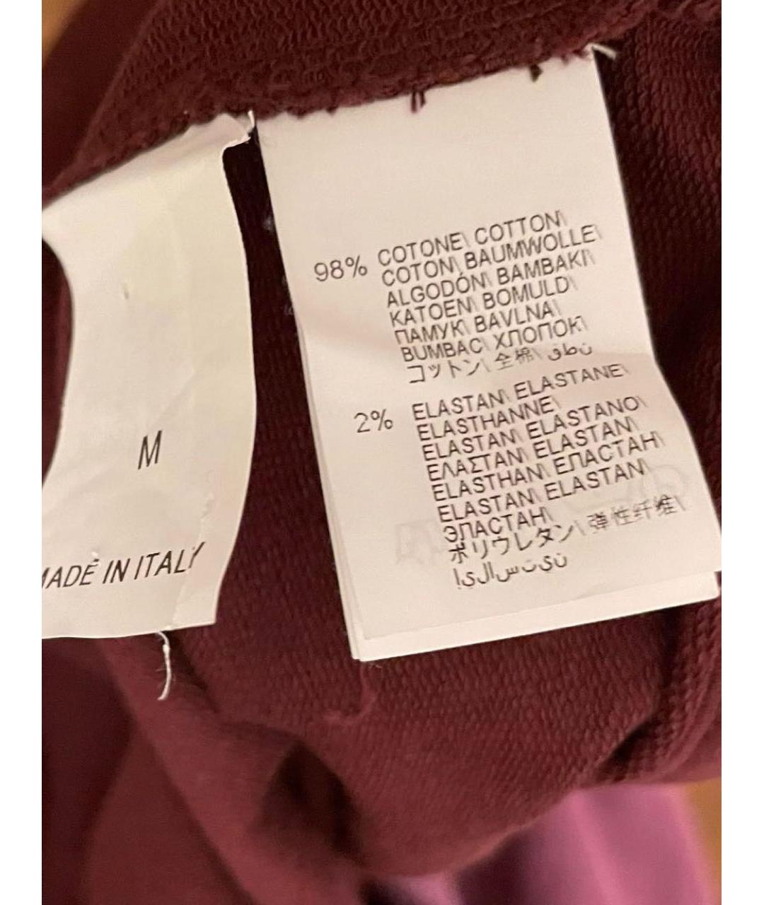 BRUNELLO CUCINELLI Бордовый хлопковый костюм с брюками, фото 5