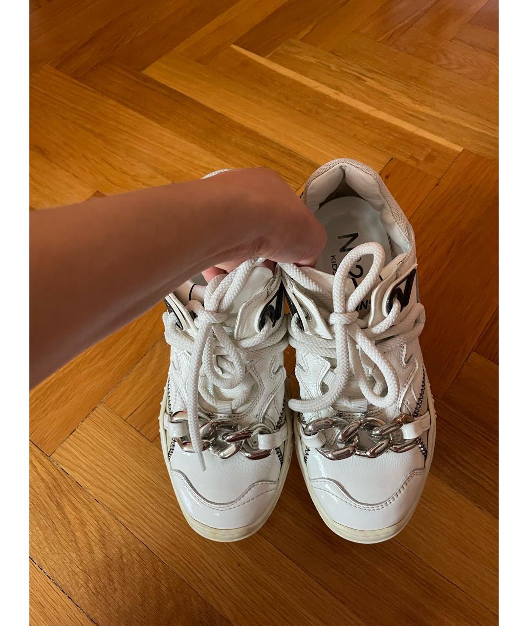 NO. 21 Белые кожаные кроссовки, фото 5