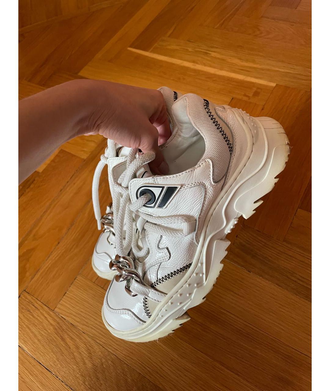 NO. 21 Белые кожаные кроссовки, фото 3