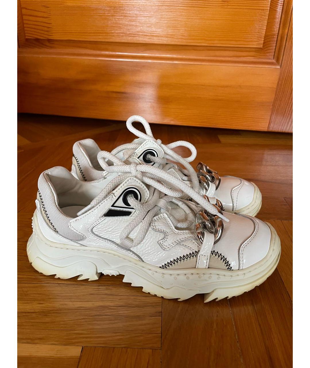 NO. 21 Белые кожаные кроссовки, фото 9