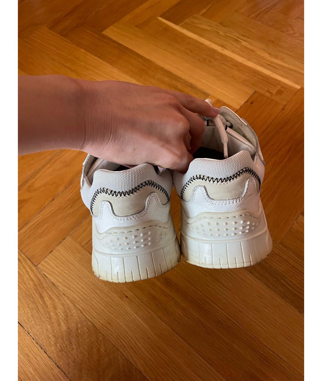 NO. 21 Белые кожаные кроссовки, фото 4